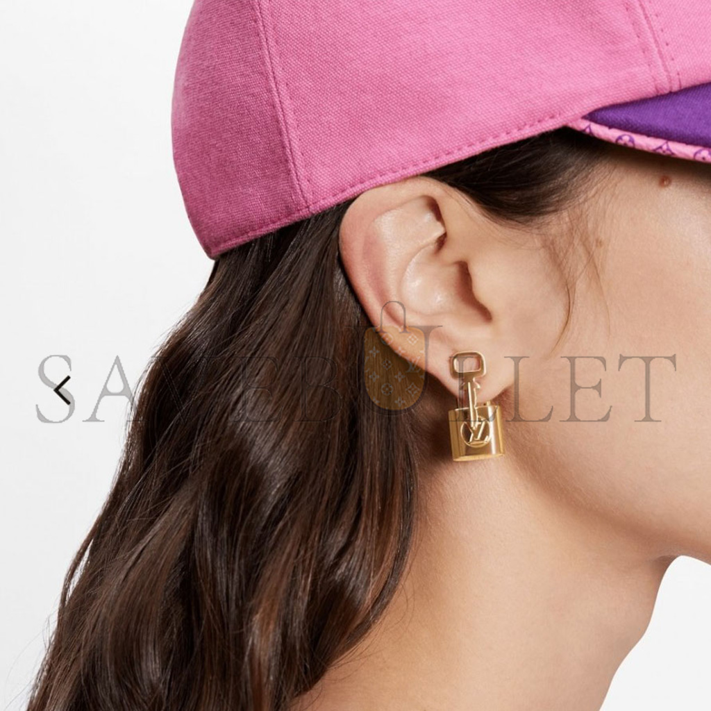 LOUIS VUITTON LOCK IT EARRINGS M00405